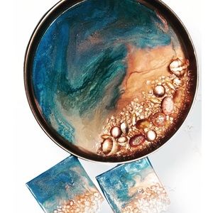 Tracy Set With Matching Coasters
